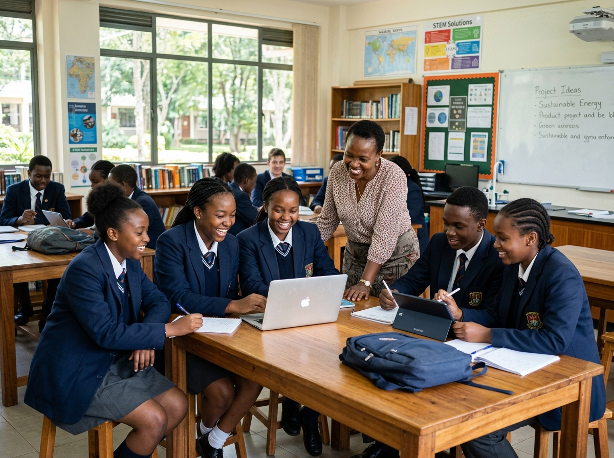 Students collaborating with Exwhyzee SP School Portal